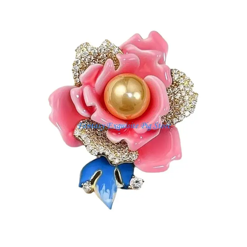 مصنوعة يدويًا يدويًا مصنوعًا يدويًا فاوش بروش دبوس مينا ملون تفاصيل تزيين شارة سبيكة لإهداء العطلات