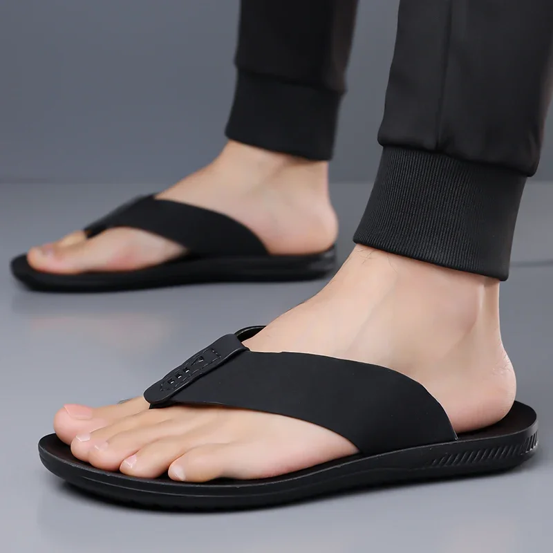 

Men Luxury Solid Color Slides Fashion Thick Platform Sole Non Slip Waterproof Summer Beach Indoor Outdoor Casual Daily Walking