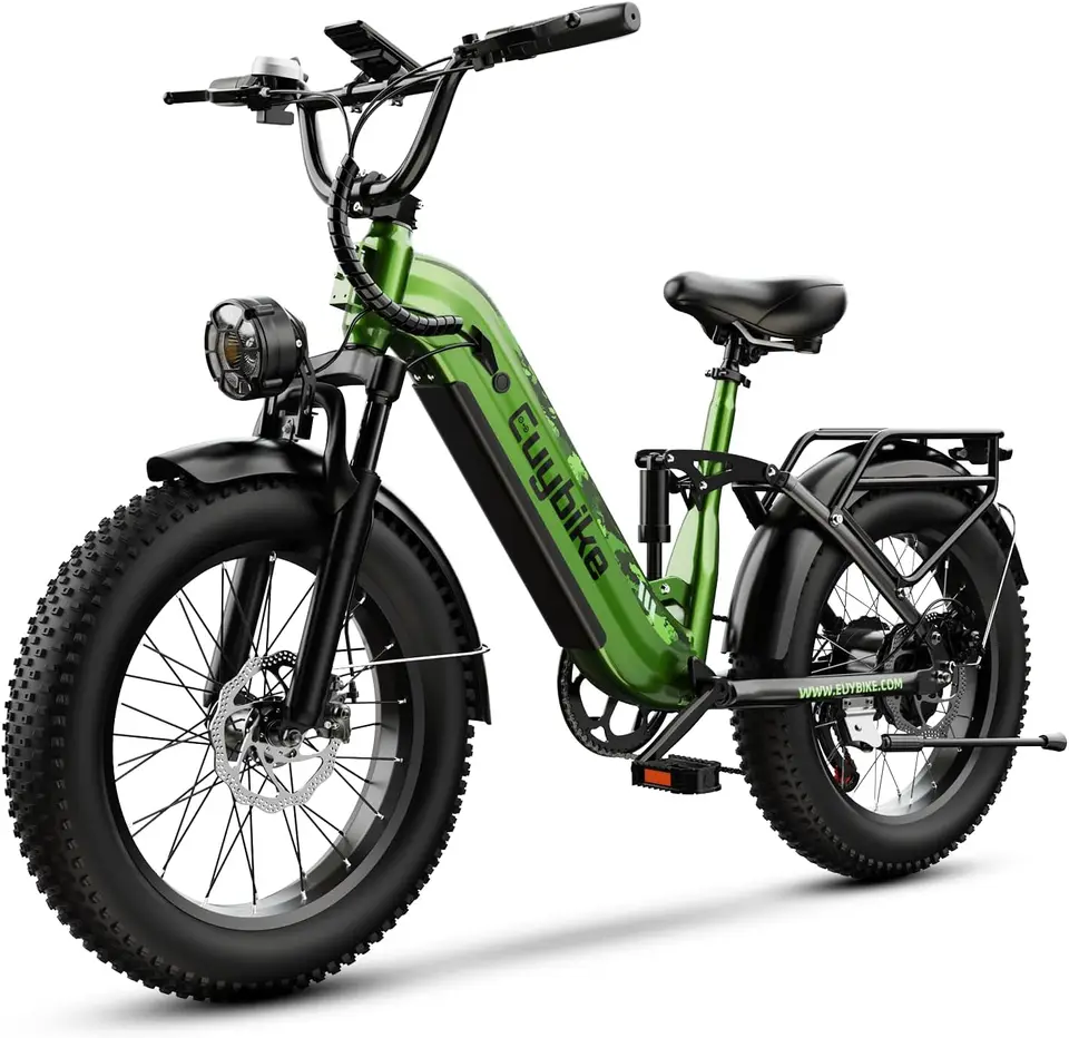 Electric Bike for Adults 1400W Peak, 48V 20AH(960WH) Removable Battery, 20"x4" Fat Tire Full Suspension 80 Miles Range S image 2