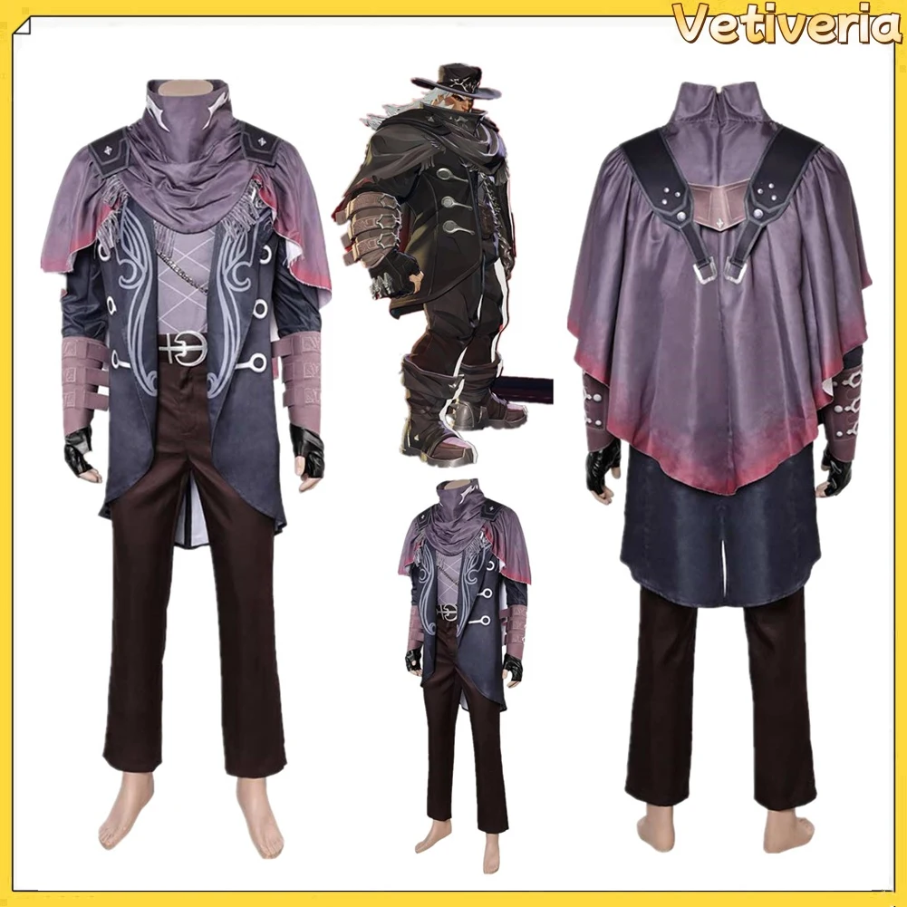 

Rivals Wolf Logan Roleplay Blood Hunter Cosplay Costume Coat Pants Outfits Halloween Carnival Party Disguise Suit for Adult Men