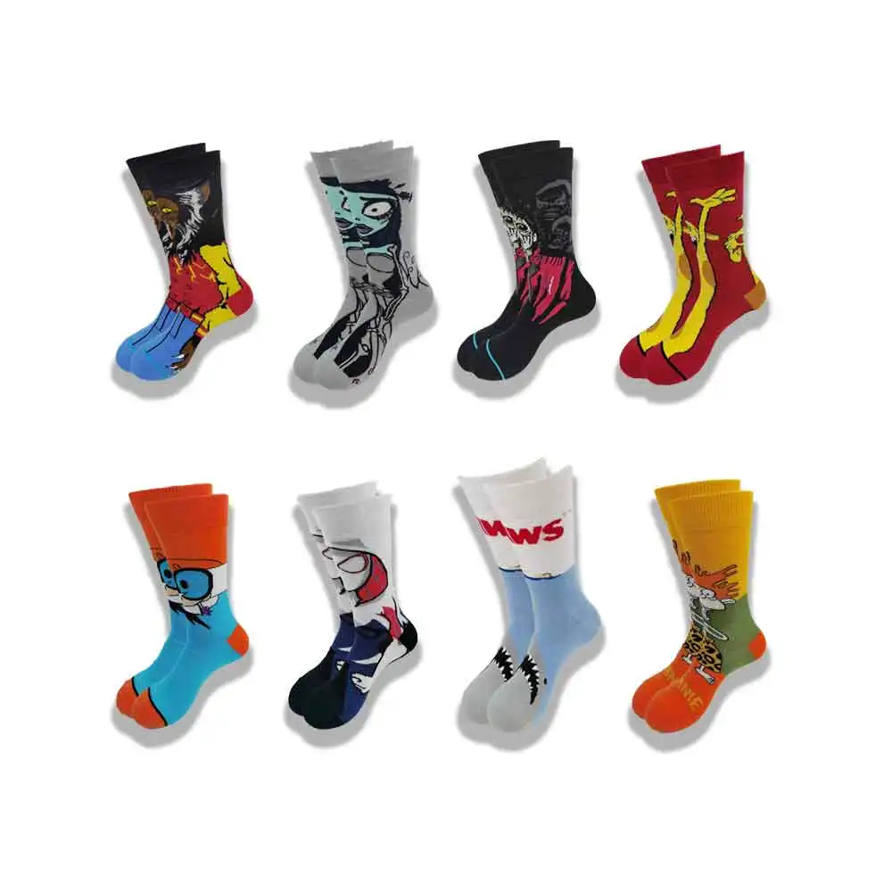 In 2021, the Latest Design of Fashionable Men\'s Wear and Novelty Skateboard Men\'s Socks in the Middle Tube