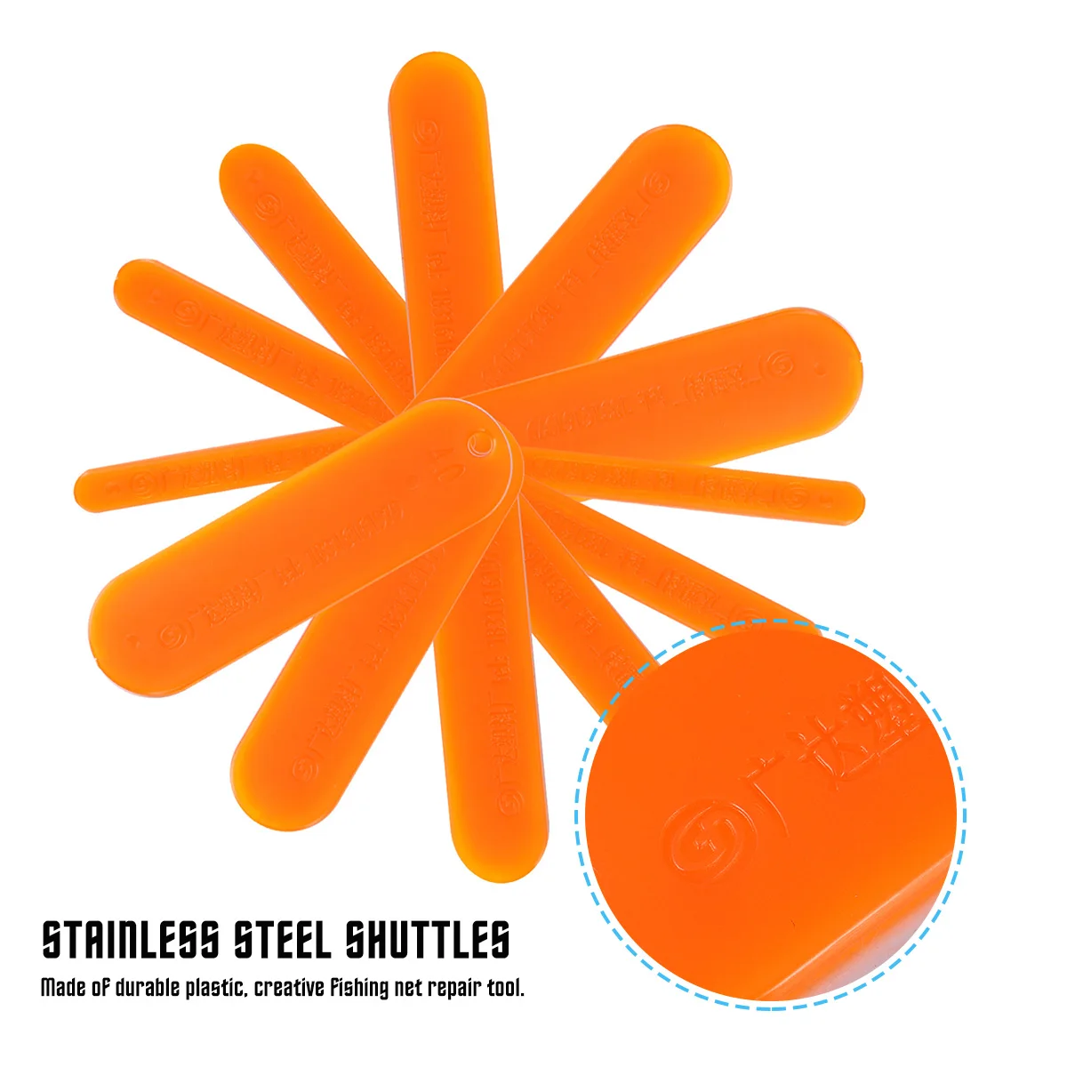 

12PCS Netting Shuttle Triangle Knitting Needle Durable Plastic Fishing Repair Equipment Tool Standard Making Accessories