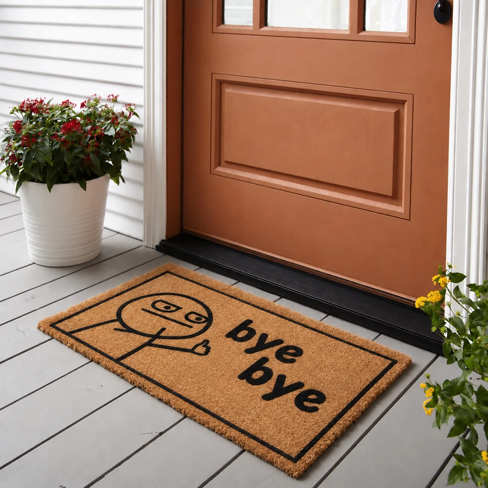 Funny Bye Bye Doormat Cartoon Coir Like Sarcastic Welcome Mat Non Slip Front Door Entryway Porch New Home Housewarming Gift