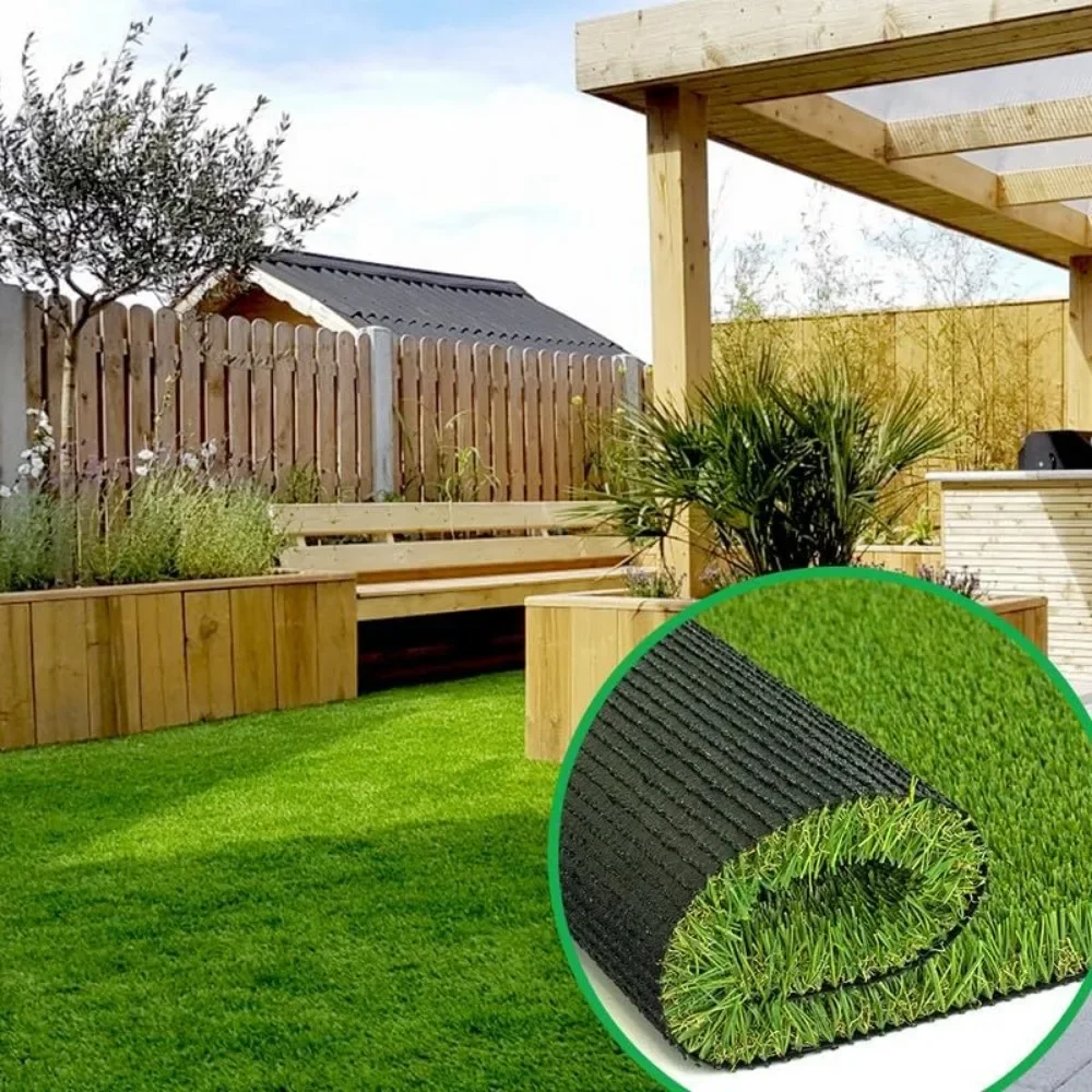 

Artificial GrassTurf 5FTX10FT, Durable PU Backing Luxurious Synthetic Grass,Indoor/Outdoor Turf GardenMat Fake Faux Grass Rug