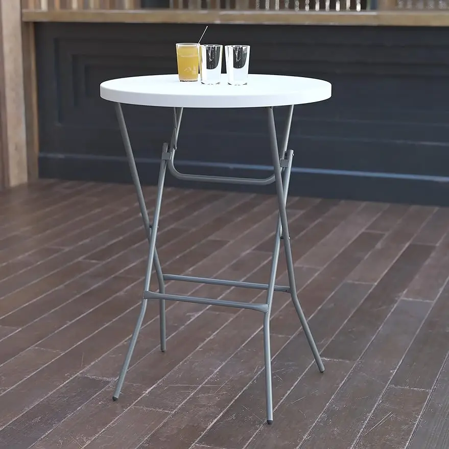 

Round plastic bar height folding activity table Cocktail table