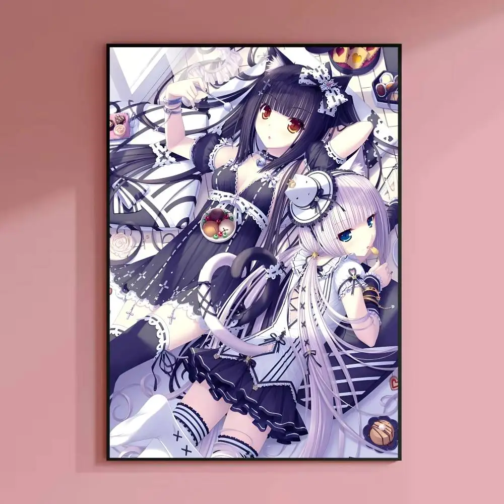 Chocola Vanilla N-Nekopara Poster HD-Leinwand-Wandkunst, wasserfester Druck für Schlafzimmer, Wohnzimmer, Heimdekoration, Geschenk – Detail 8