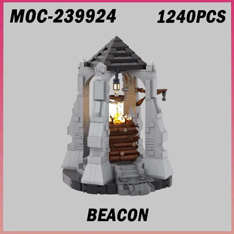 

1240PCS MOC-239924 Beacons Magical Rings Movie Scene Street Model Building Blocks Bricks Creative DIY Assembly Toy Adult Gift