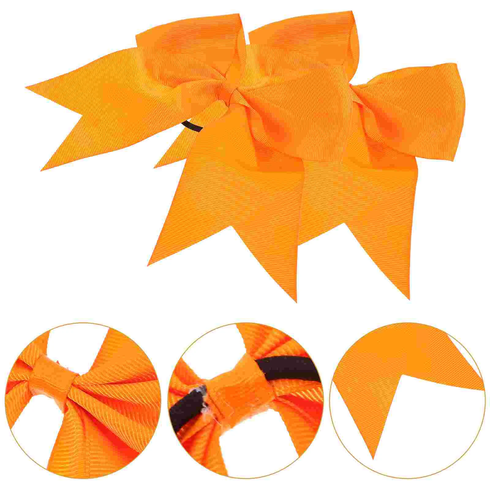 10 Pcs Orange Bow Headdress Cheer Bows Hair for Girls Red Clips Ribbon Accessories Christmas Adorable