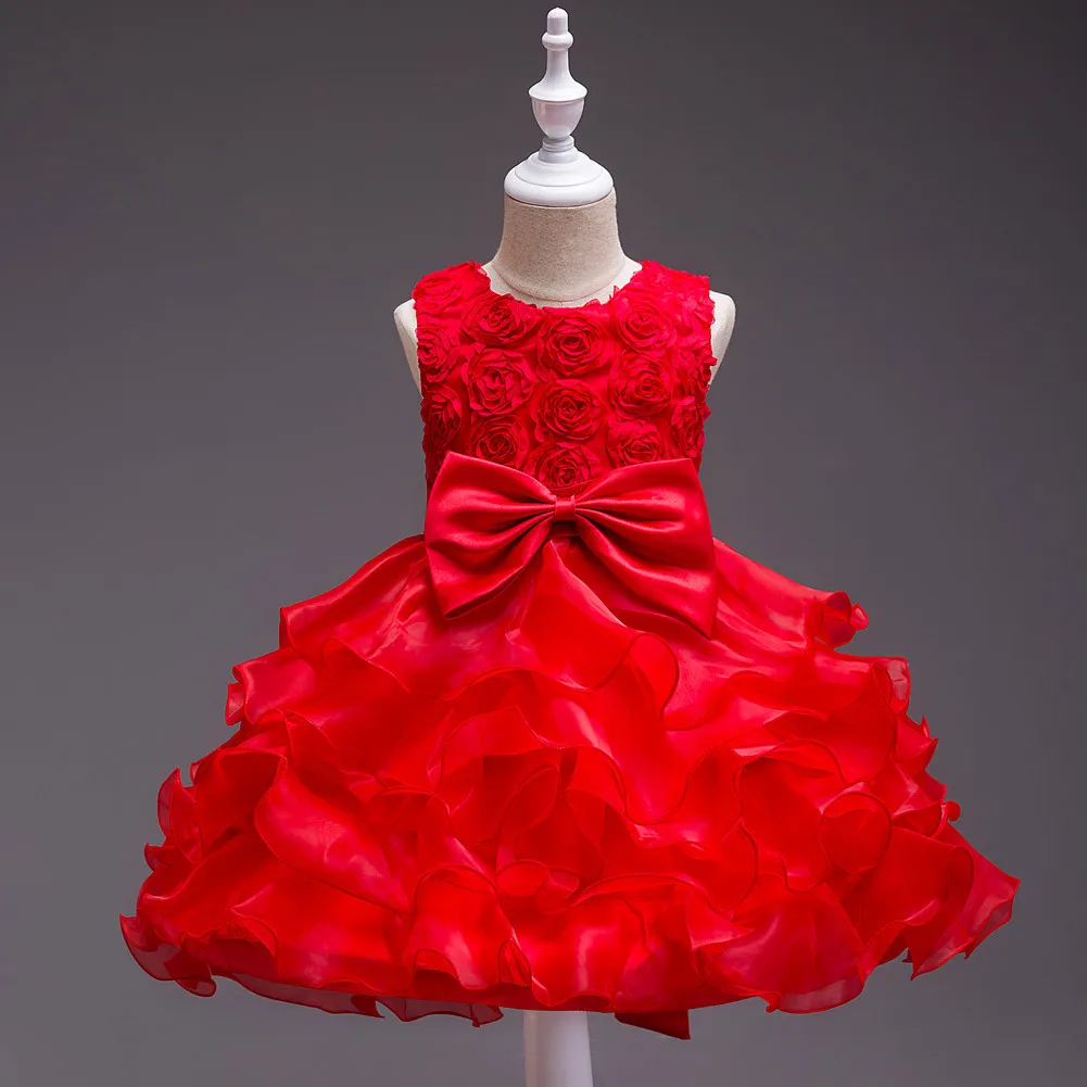 Flower Girl Dress For Wedding Baby Girl 3-9 Years Birthday Outfits Children's Girls First Communion Dresses Girl Kids Party Wear