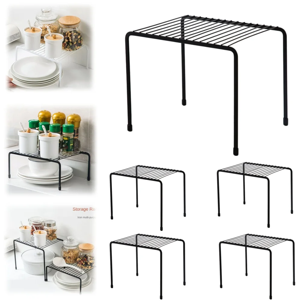Iron Kitchen Storage Rack Closet Shelf Dish Drying Rack Spice Jars Holder Seasoning Bottles Shelves Spice Rack Kitchen Organizer