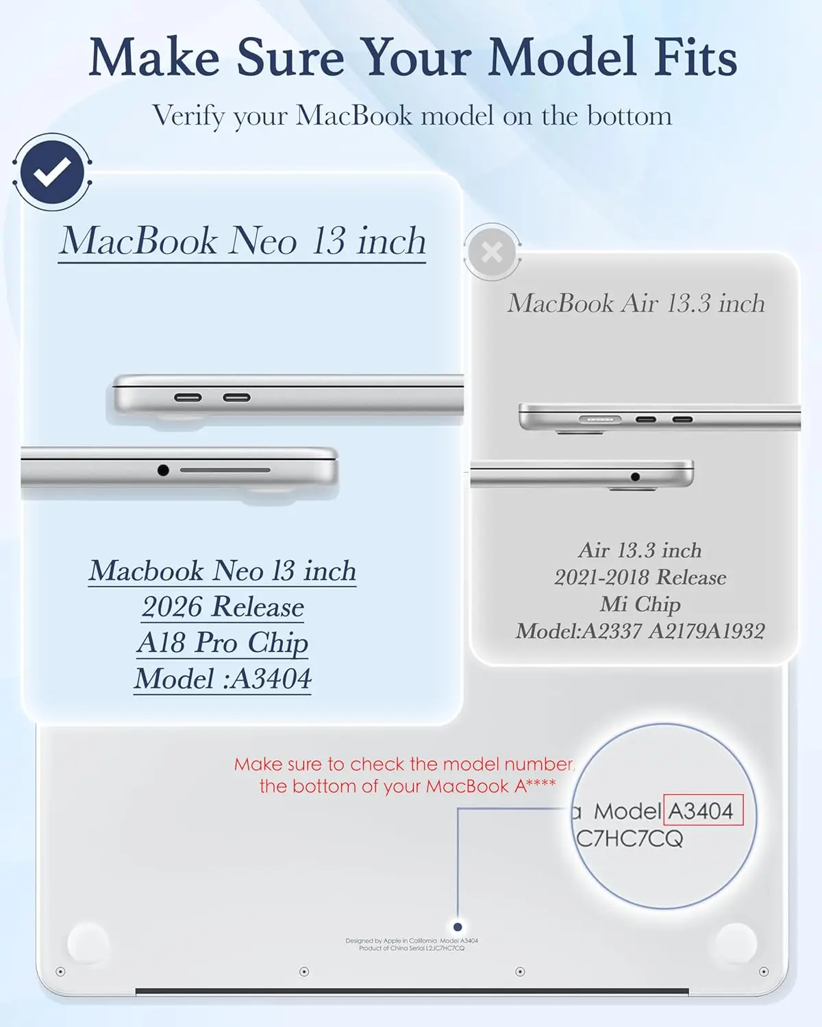 Case For MacBook Neo 13 Inch A3404 (2026 Release) - Protective Ultra-Thin High Transparency Snap On Cover For A18 Pro Chip