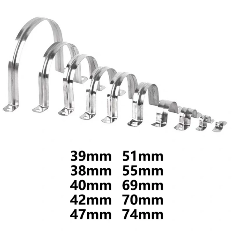 Metal Pipe Mounting Clip with Two Hole Water Tube Clamp for Structural Stability A2BB