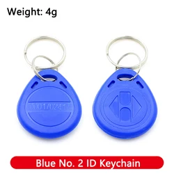 5PCS EM4100 ID Card Keychain Access Control RF Induction Card Red and Blue Matching 125K RFID Card Reader Module