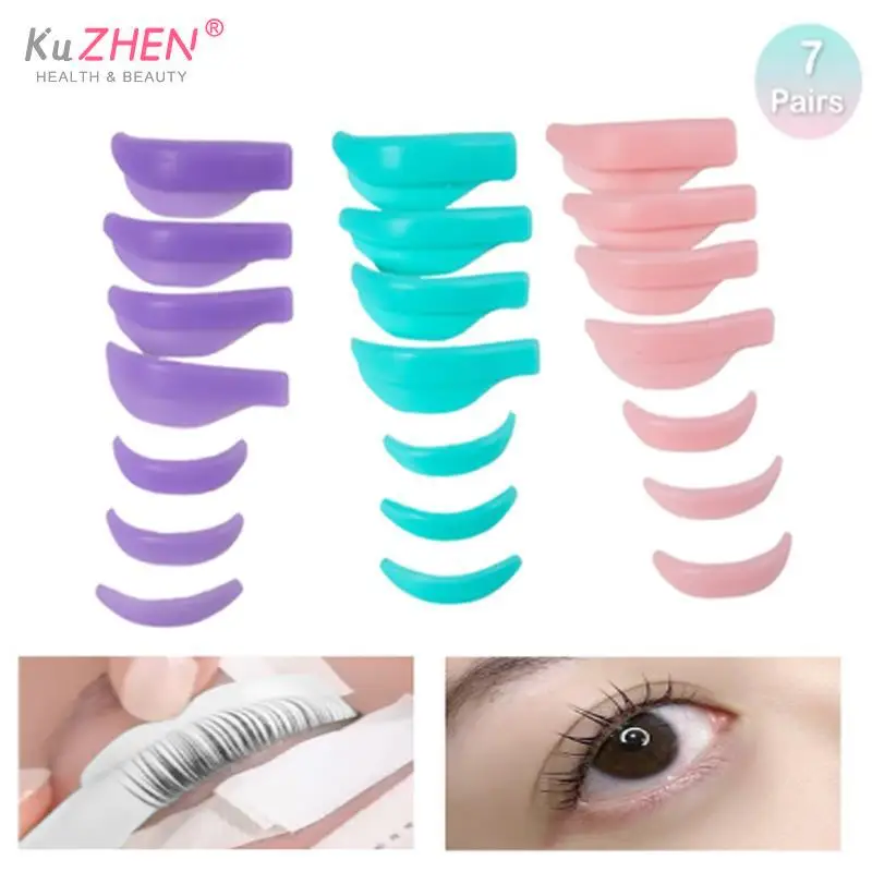 1/7Pair/box  Eyelash Lifting Kit Silicone Pad Eye Lash Perm Pad Eyelashe Extension Accessories 3D Eyelash Curler Applicator Tool