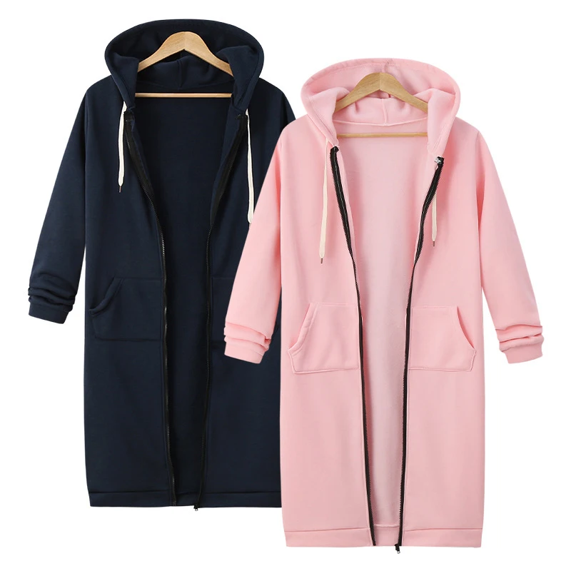 We.Fine Women Winter Zipper Jacket Hooded Elegant Stylish Jackets Windproof Long Coat Classic Casual Female Tops Jacket Woman