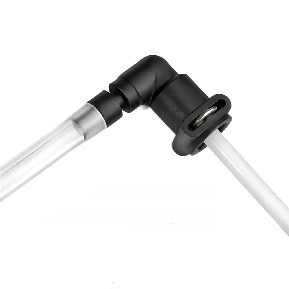L Shape Connector Fitting for Coffee Machine 3 Pieces with Sealing Rings and Snap Rings Black Plastic 13x8x1cm
