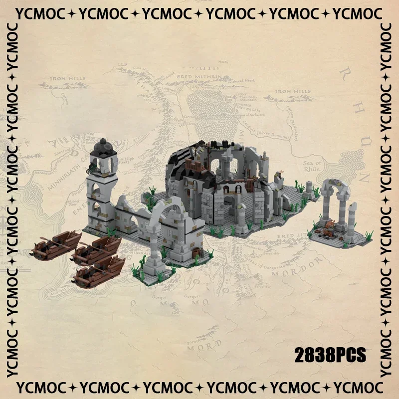 Movie Series YcMoc Building Blocks The Medieval Times Ancient City Wall Model Technology Bricks Castle Street View Children Toy