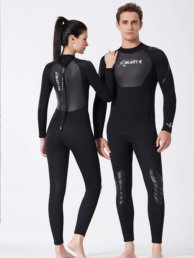 

New 3mm Neoprene Diving Suit Men Women Long Sleeve Scuba Diving Suit Snorkeling Surfing One-piece Fishing Thermal Swimwear