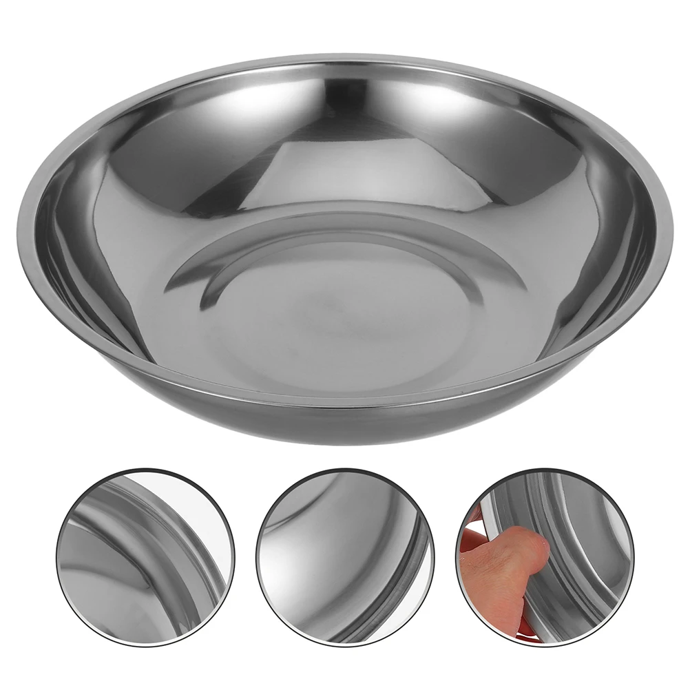 

2pcs Stainless Steel Weighing Dish Round Digital Kitchen Scale Replacement Tray Accurate Measuring Large Capacity Lab