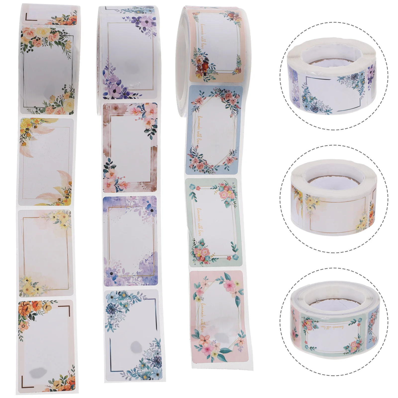 

3 Rolls Sticker Multi-function Date Labels Bottle Stickers Coated Paper Portable Convenient Baby Office