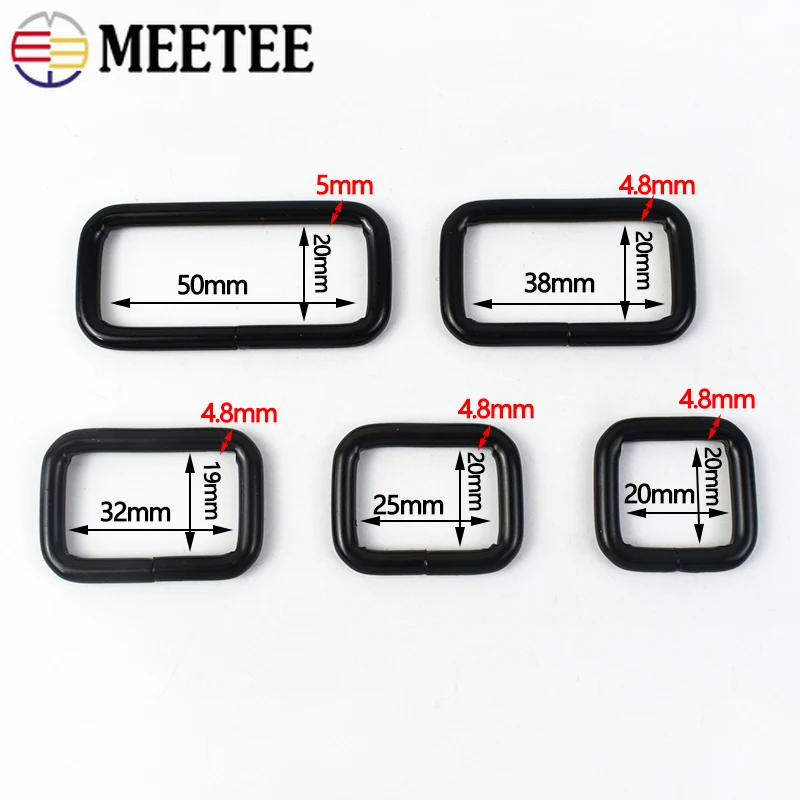 5/10Pcs 13-50mm Rectangle Metal Buckles O D Ring Webbing Belt Leather Rings Clasp Handbag Strap Clip Adjuster Hook Accessories - Image 3