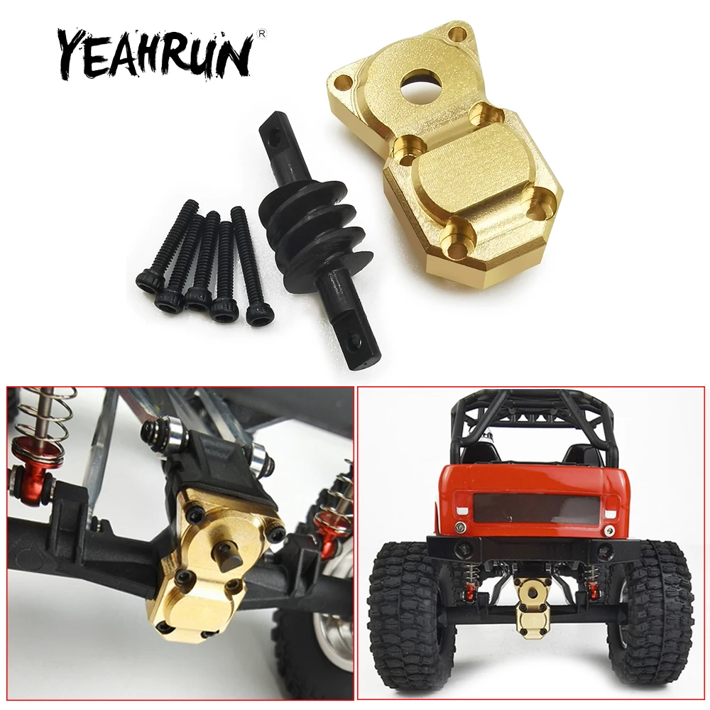 YEAHRUN 1Set Middle Axle Gear Diff Shell Cover Counterweight for Axial SCX24 Universal 1/24 RC Crawler Car 6x6 Modified Parts