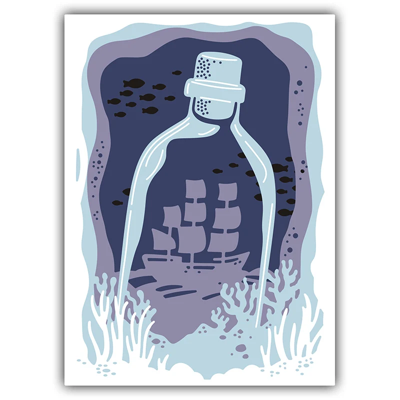 2023 January April New Wishing Bottle in the Deep Sea Many Greeting Card Metal Cutting Die