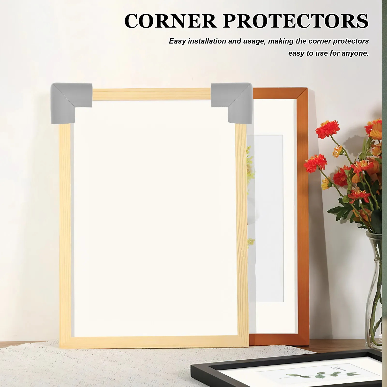 

24Pcs Corner Protectors Nbr Packaging Edge Protectors Photo Frame Guards Shock Absorption Painting Corner Guards for Shipping