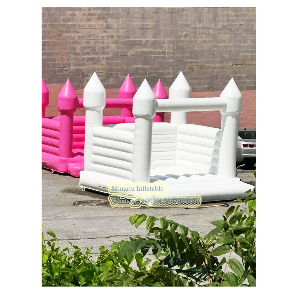 

Customized 3x3m 10x10ft white wedding birthday dream inflatable castle creates children's white fairy tale dreamland full of