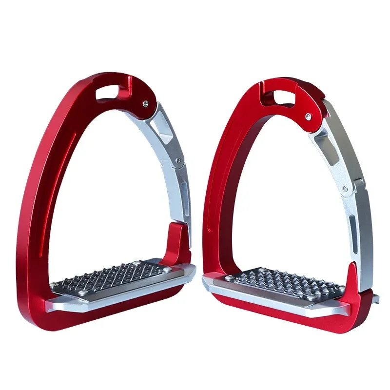 Aluminum alloy safety stirrup stainless steel anti-skid pedal adult size knight stirrup color box ST3121