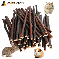 500g Apple Sticks Small Animals Molar Wood Treats Toys for Rabbits Chinchillas Guinea Pig Hamster Gerbil Parrot Bunny and Small