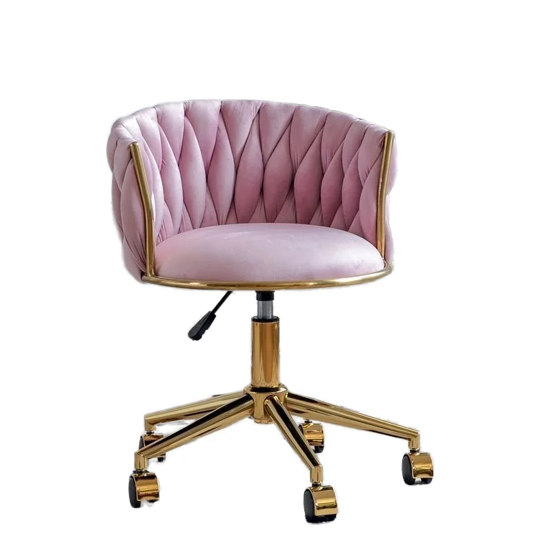 Light Luxury Popular Makeup Chair Bedroom Dressing Stool Home Leisure Office Anchor Golden Nail Chair