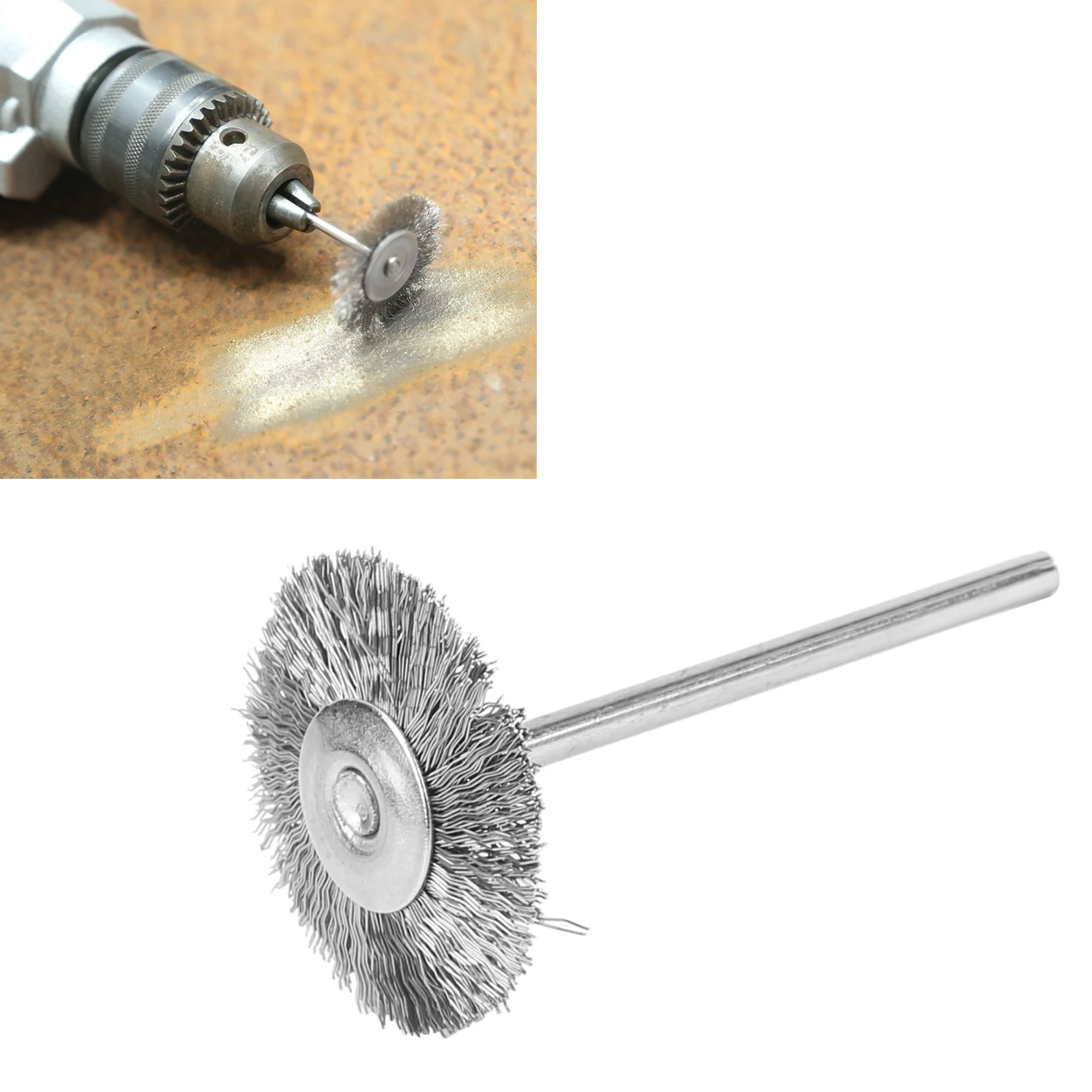 10Pcs Wire Wheel Brush Set Electric Cup Stainless Steel Drill Accessory for Polishing Cleaning Drill Wire Cup Brush