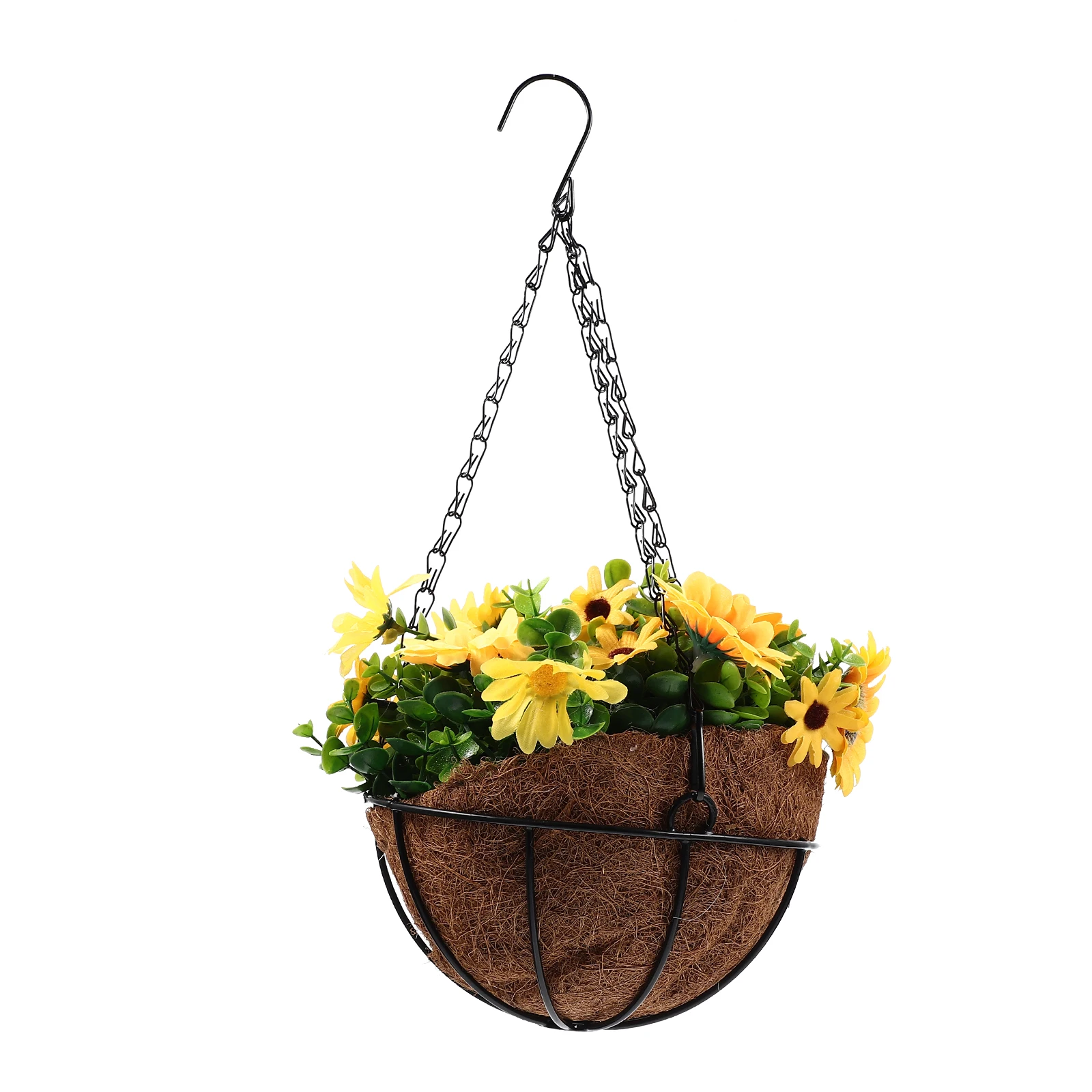 

Coir Flower Basket Artificial Plant Hanging Safe Material Garden Decor Indoor Outdoor Balcony YardPlant