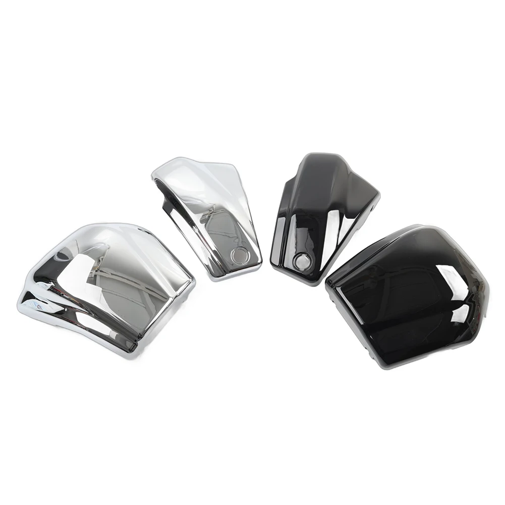 Chrome/Glossy Black Motor Battery Side Covers Fairing Left & Right 2Pcs For Yamaha Dragstar Vstar XVS1100 Custom 1999-2011