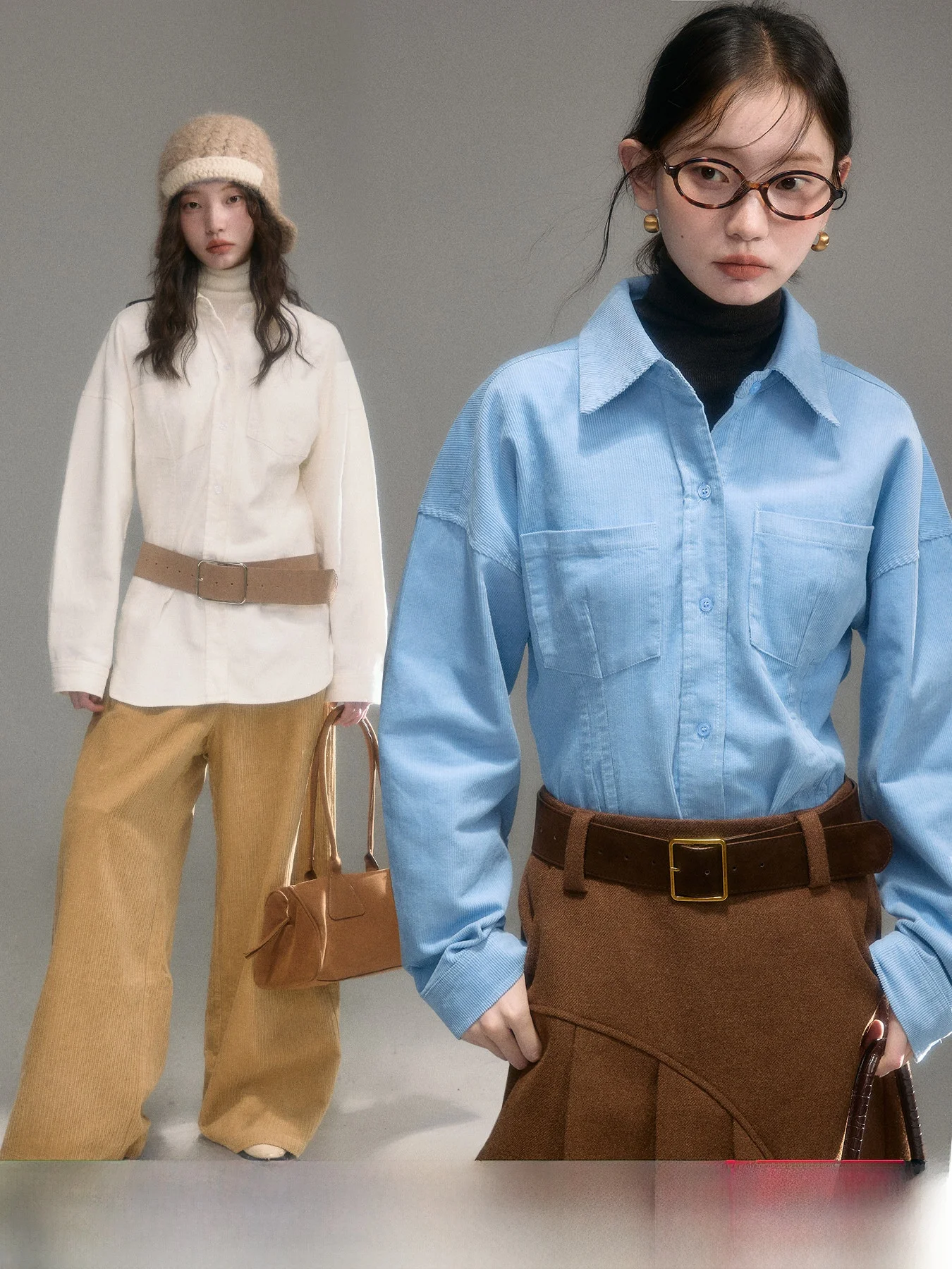 

Женская винтажная рубашка U Are Paris Autumn из чистого хлопкового вельвета с длинным рукавом, приталенным силуэтом и повседневным дизайном