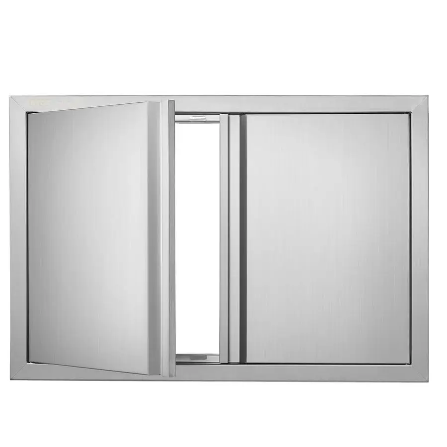 

Дверца доступа к барбекю, двойная уличная кухня 30,5 Вт x 21 часа, заподлицо из нержавеющей стали, настенное вертикальное со встраиваемыми ручками, для