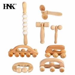 1PC Wood Roller Body Reflexology Acupuncture Therapy Meridians Scrap Lymphatic Drainage Face Lift Tool Massager