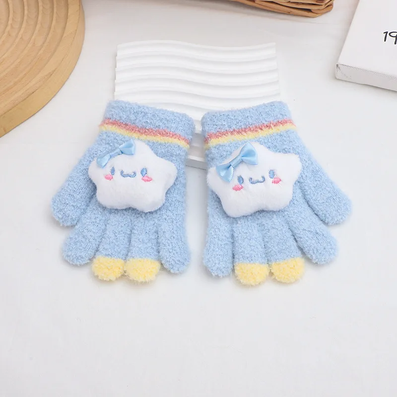 قفازات الخريف والشتاء الكرتون لطيف قفازات دافئة قفازات خمسة أصابع #5