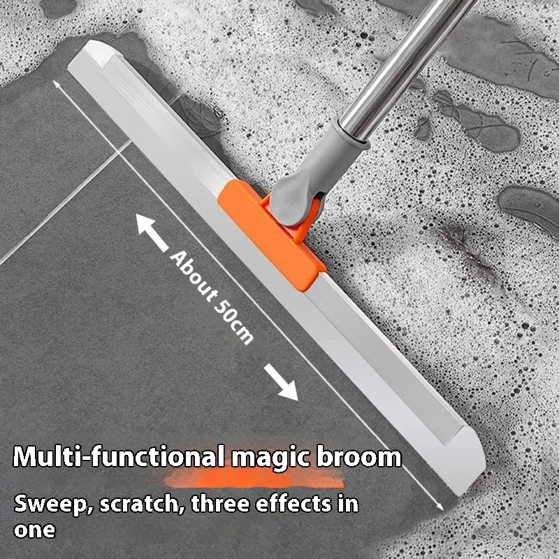 35/50CM Squeegee Magic Broom Scraper Multifunctional Silicone Wiper for Floor Glass Sweeping Kitchen Scrubbing Rotary WaterSweep