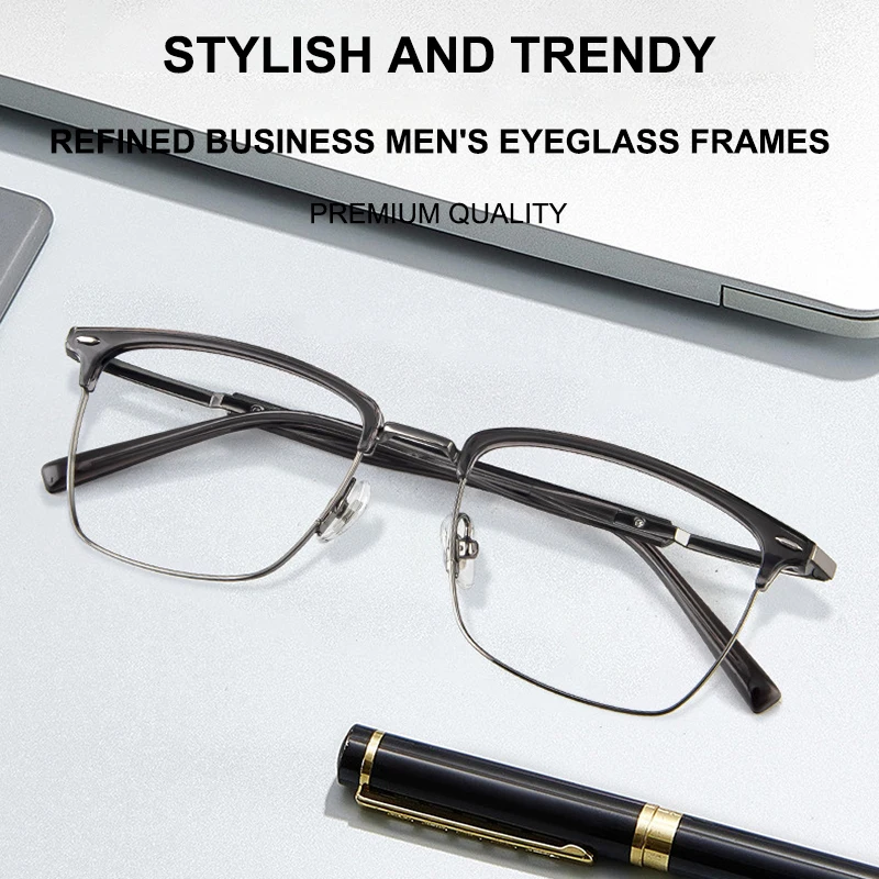 

Ультралегкие титановые оправы для очков большого размера, модные мужские повседневные очки, женские модные удобные очки в стиле ретро