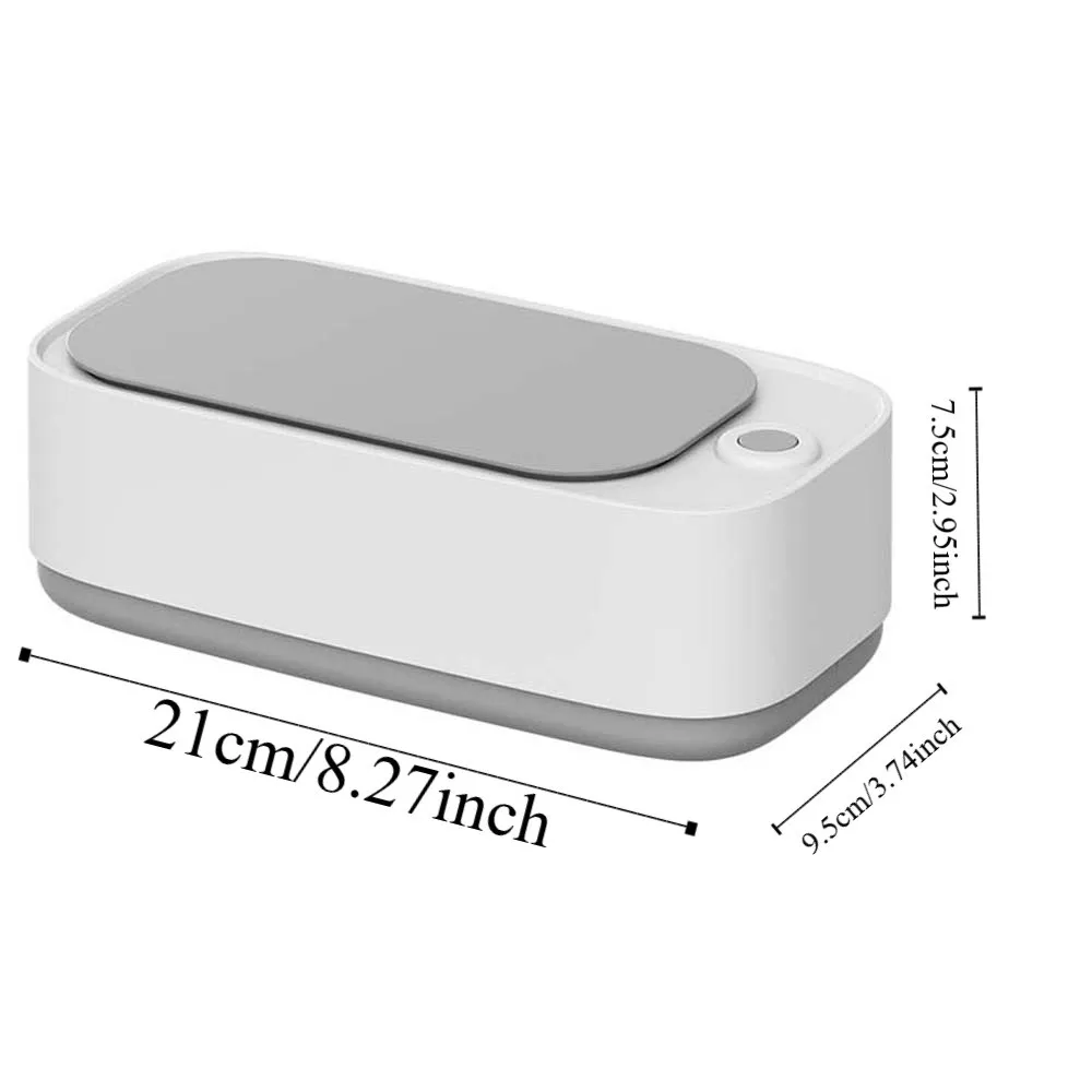 Macchina per la pulizia degli occhiali ad alta frequenza con un solo pulsante 360 °   Macchina per la rimozione delle macchie dei gioielli di purificazione portatile ricaricabile