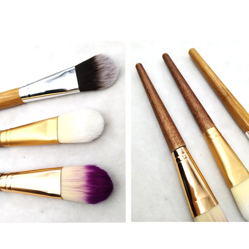 6-teiliges Pinsel-Set mit Bambusgriff, Gesichtsmasken-Pinsel-Set, tragbare Make-up-Werkzeuge für den Heimgebrauch im Freien auf Reisen