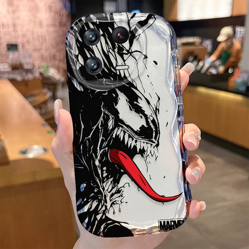 Marvel Venom Cartoon Pictorial Phone Case for Xiaomi Mi 13 12 11i 5G Pro Lite POCO X5 X4 X3 X2 NFC GT 5G F3 M4 M3 Silicone Cover