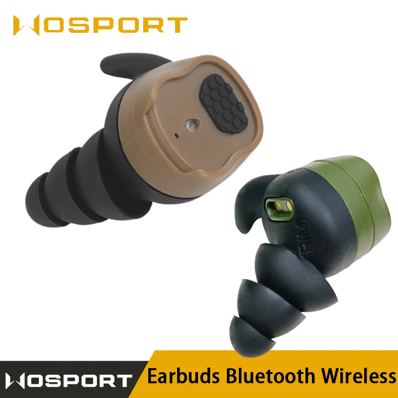 Bluetooth Earphones, Electronic Sound Pickup and Noise Reduction, In-ear Protective Earplugs,Sports Shooting For Airsoft Earbuds