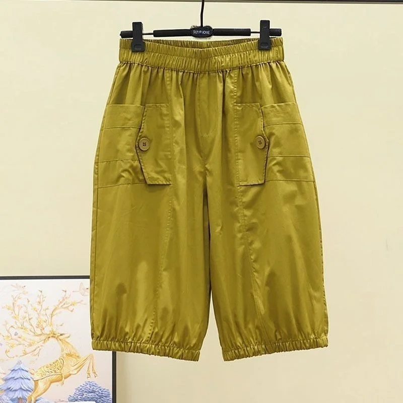 Plones Harlan de Lino y Aodón Hoados para Mujer, Cintura Alta, Estilo Veraniego, Plones Casus, Estilo Nuevo, A...