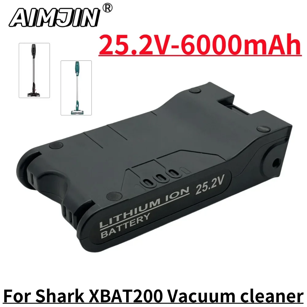 

For Shark Vacuum Cleaner Lithium Battery 25.2V 6000mAh Compatible with S1 S2 S3 S4 S6 S7 S9 IC205 200C 200W XBAT200 XBAT200AS