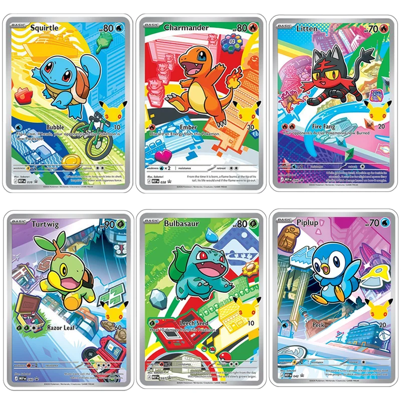 

Милые мультяшные акриловые карточки с персонажами Сквиртл, Бульбазавр, Чармандер для коллекции, подарки, игровые карты