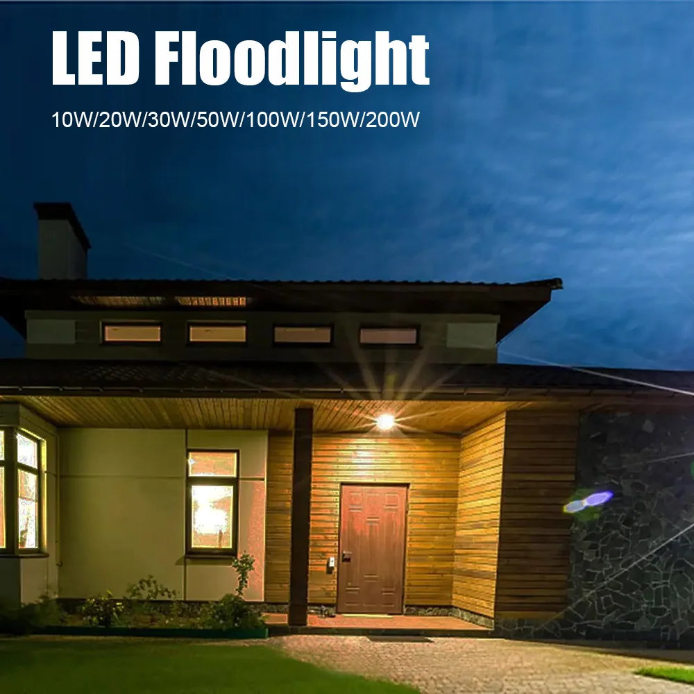 LED FloodLight กันน้ำ IP66 220V 10W 20W 30W 50W 100W 150W 200W สวนกลางแจ้งแสงโปรเจคเตอร์สปอตไลท์ไฟน้ำท่วม