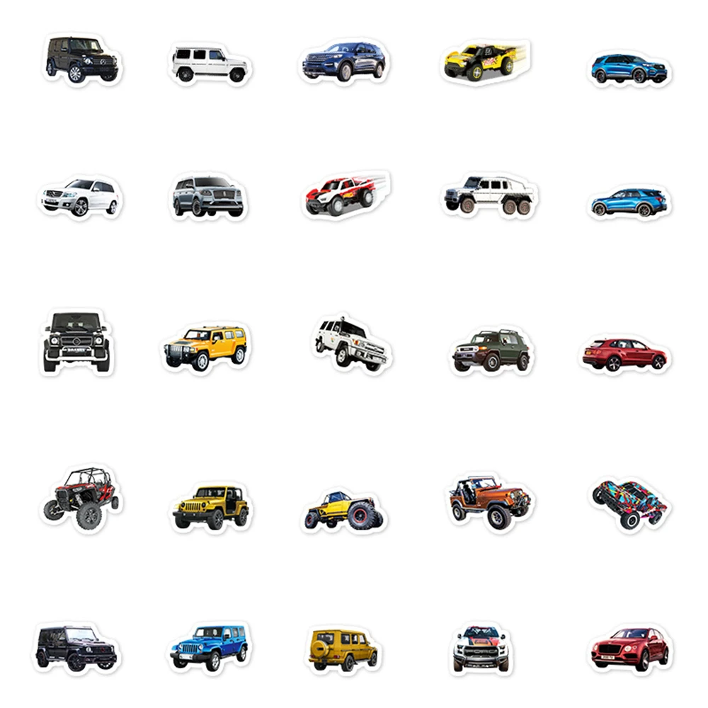 10/30/50PCS Urban SUV Personality Fashion Off-Road Vehicle Graffiti Sticker Bike Skateboard Car Helmet Laptop Computer Wholesale